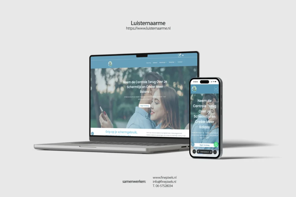 Luister naar me heeft een website laten maken door FinePixels
